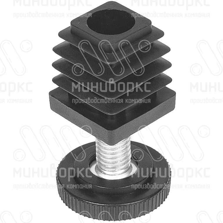 Комплекты квадратных заглушек с опорами 25x25 – 25-25M8.D32x65 | картинка 1