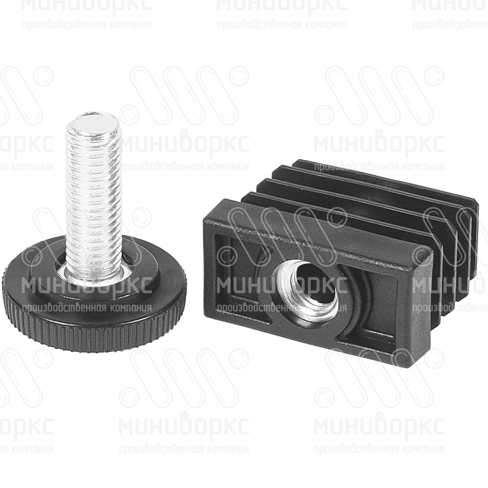 Комплекты прямоугольных заглушек с опорами 40x20 – 20-40M10.D32x15 | картинка 7