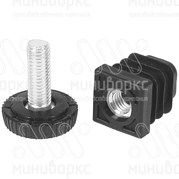 Комплекты квадратных заглушек с опорами 20x20 – 20-20M8.D25x45 | картинка 7